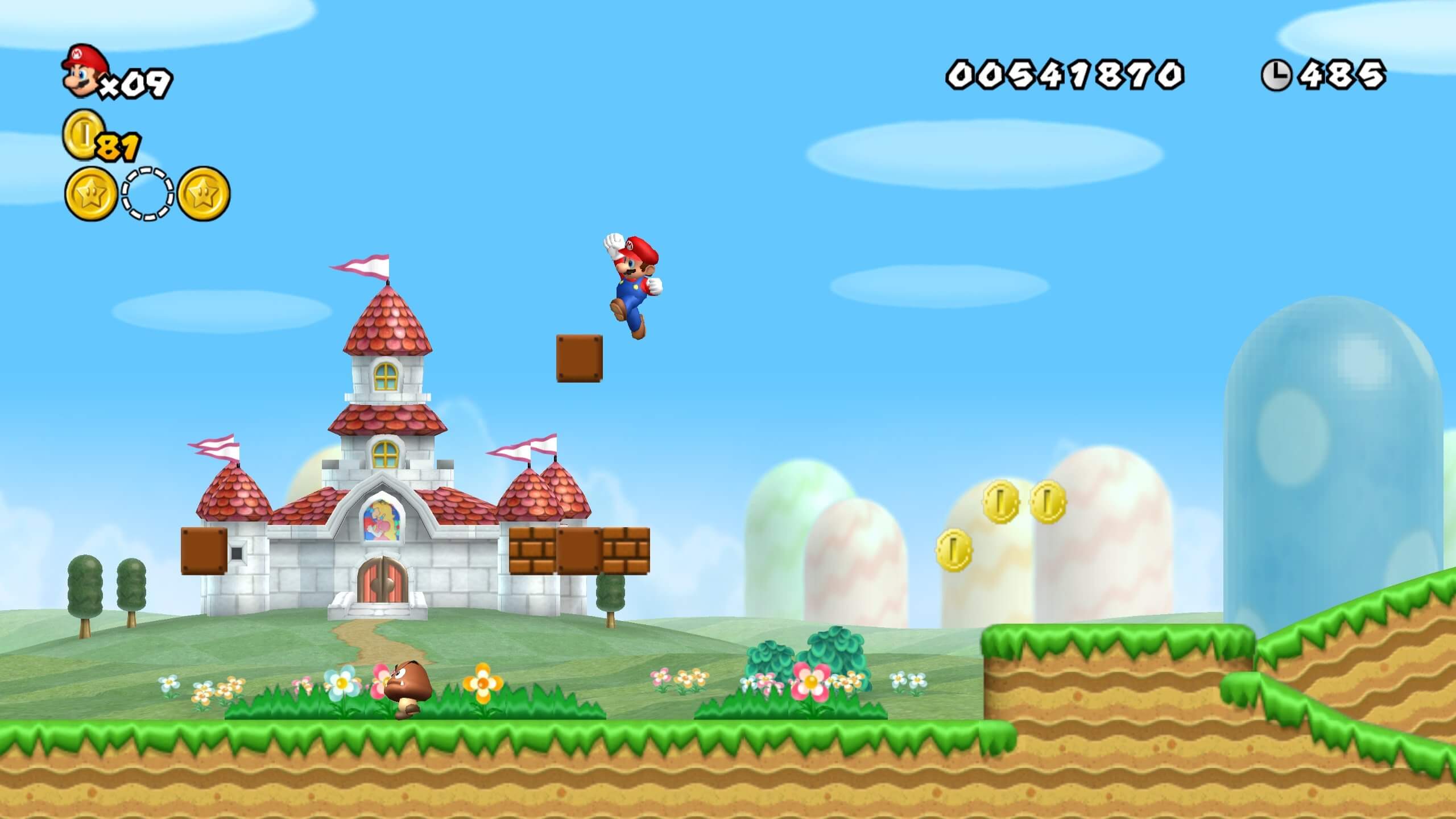 New Super Mario Bros. Wii - Peach's Castle HD Wallpaper • GamePhD
