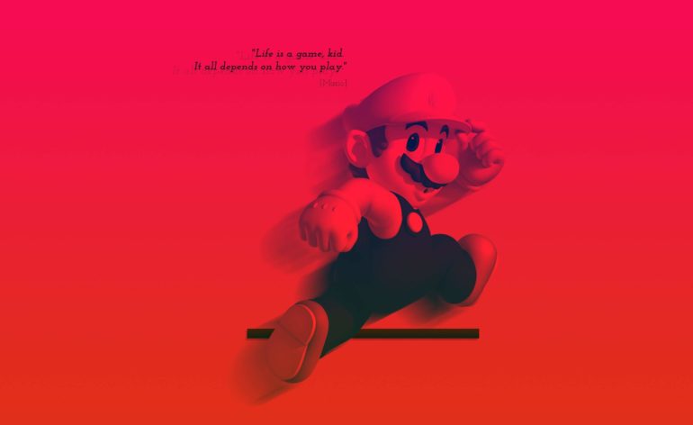 Life Is A Game Mario 4K Wallpaper