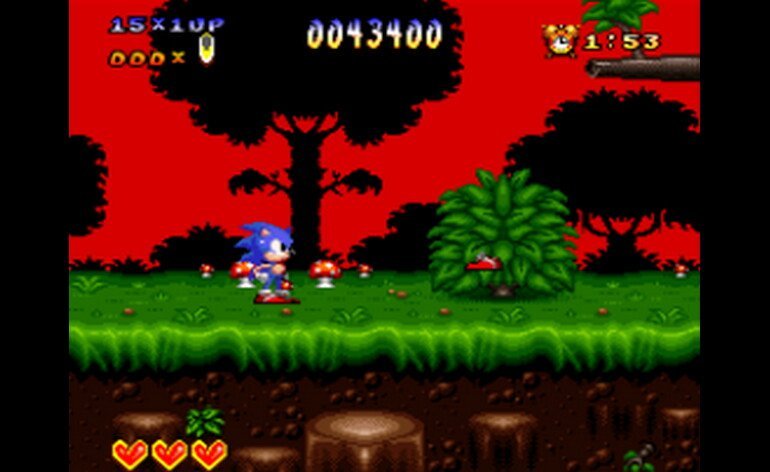 Play SNES Sonic in Super Mario World Online in your browser 