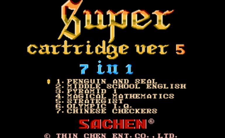 Super Cartridge Ver 5 7 in 1 Asia Unl