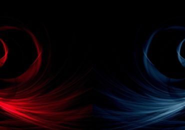 dualistic red blue abstract 4k wallpaper