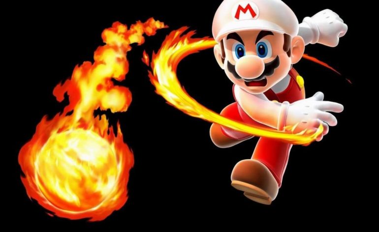 fire mario video game wallpaper background 45939