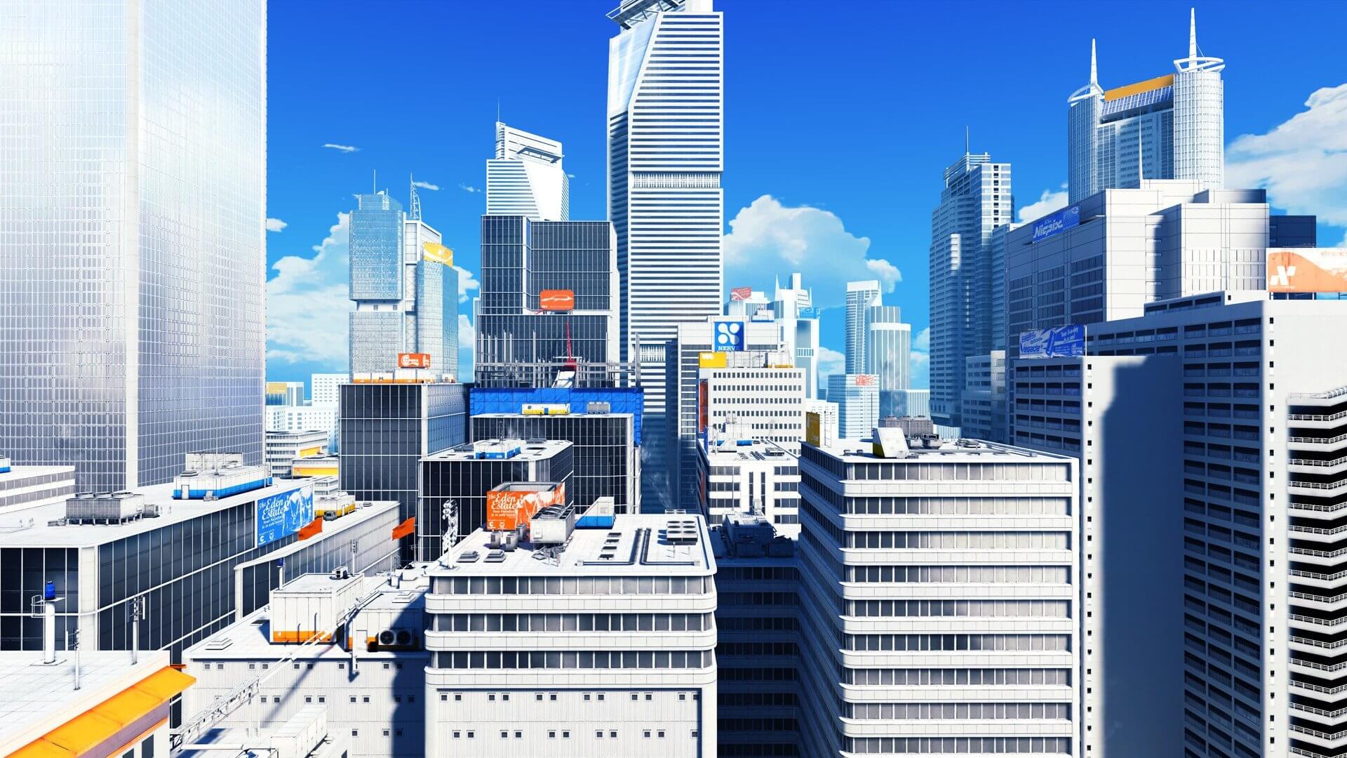 Mirrors Edge City Rooftops HD Wallpaper • GamePhD