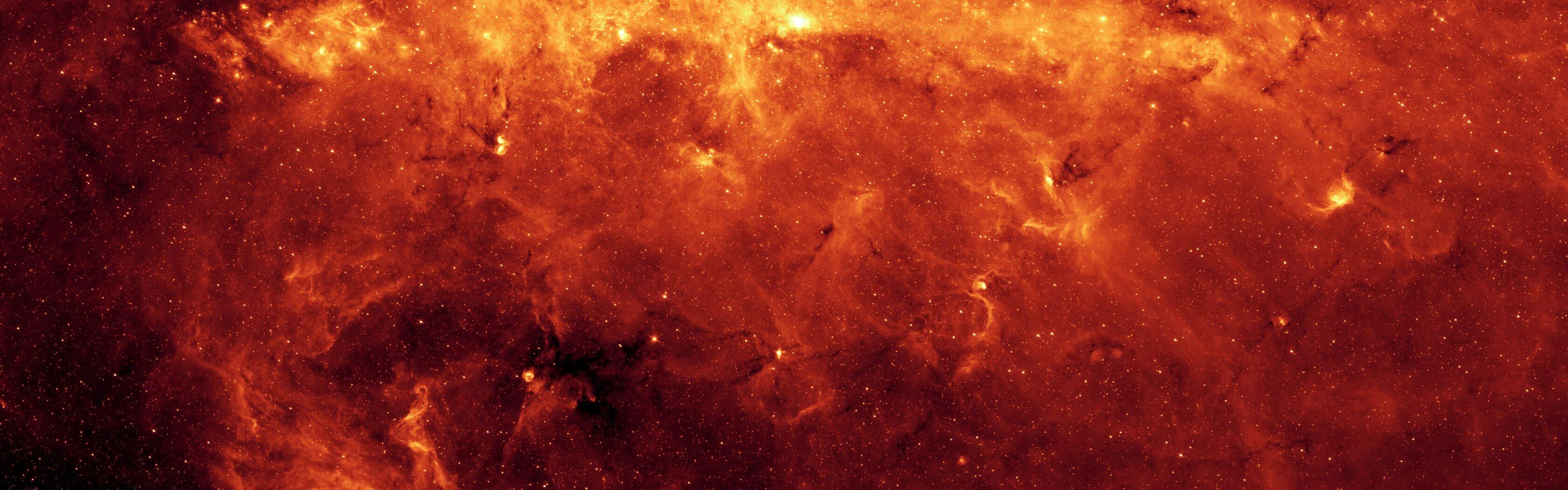 Orange Galaxy Supercluster 4K Wallpaper • GamePhD
